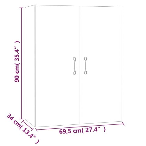  Szafka wisząca, szarość betonu, 69,5x34x90 cm Lumarko!