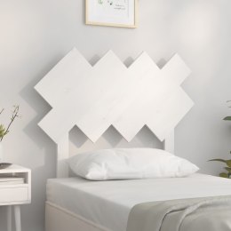  Wezgłowie łóżka, białe, 92x3x81 cm, lite drewno sosnowe Lumarko!