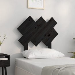  Wezgłowie łóżka, czarne, 72,5x3x81 cm, lite drewno sosnowe Lumarko!