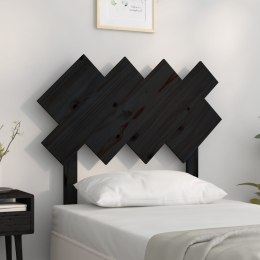  Wezgłowie łóżka, czarne, 92x3x81 cm, lite drewno sosnowe Lumarko!