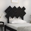  Wezgłowie łóżka, czarne, 92x3x81 cm, lite drewno sosnowe Lumarko!