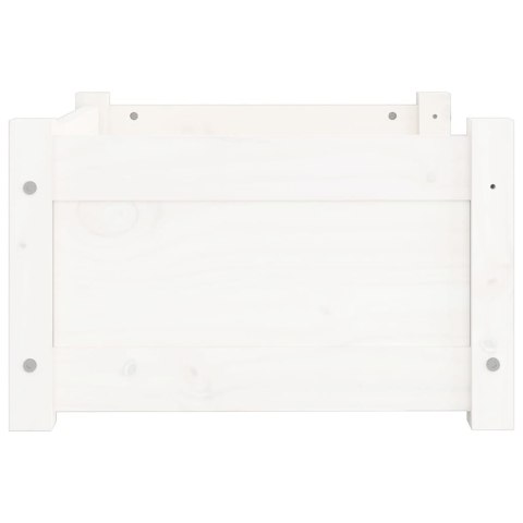  Legowisko dla psa, białe, 55,5x45,5x28 cm, lite drewno sosnowe Lumarko!