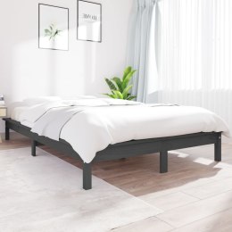  Rama łóżka, szara,135x190cm, lite drewno sosnowe,4FT6, podwójna Lumarko!