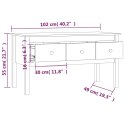  Stolik kawowy, biały, 102x49x55 cm, lite drewno sosnowe Lumarko!