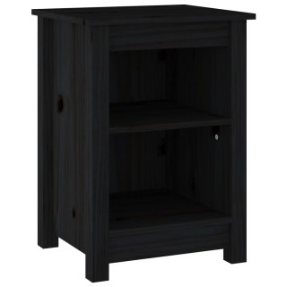 Szafka nocna, czarna, 40x35x55 cm, lite drewno sosnowe Lumarko!