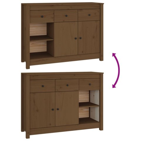  Komoda, miodowy brąz, 100x35x74 cm, lite drewno sosnowe Lumarko!