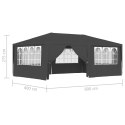  Namiot imprezowy ze ściankami, 4x6 m, antracytowy, 90 g/m² Lumarko!