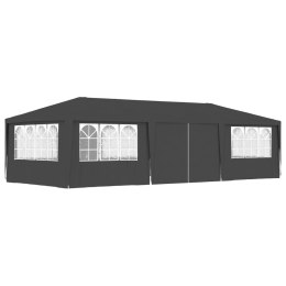  Namiot imprezowy ze ściankami, 4x9 m, antracytowy, 90 g/m² Lumarko!