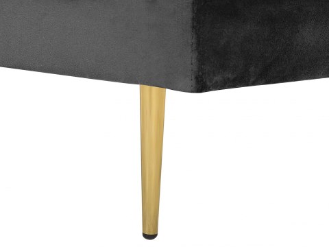  Szezlong welurowy prawostronny czarny MIRAMAS