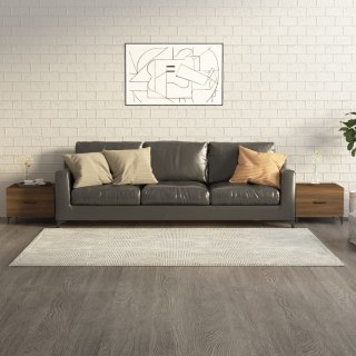  Stolik kawowy z metalowymi nogami, 2 szt., brązowy dąb Lumarko!