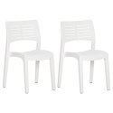  Krzesła ogrodowe, 2 szt., białe, polipropylen Lumarko!