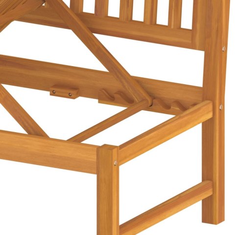  Leżanka z kremową poduszką, 200x60x75 cm, lite drewno akacjowe Lumarko!