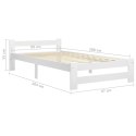  Rama łóżka, biała, lite drewno sosnowe, 90 x 200 cm Lumarko!