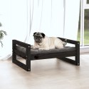  Legowisko dla psa, czarne, 65,5x50,5x28 cm, lite drewno sosnowe Lumarko!
