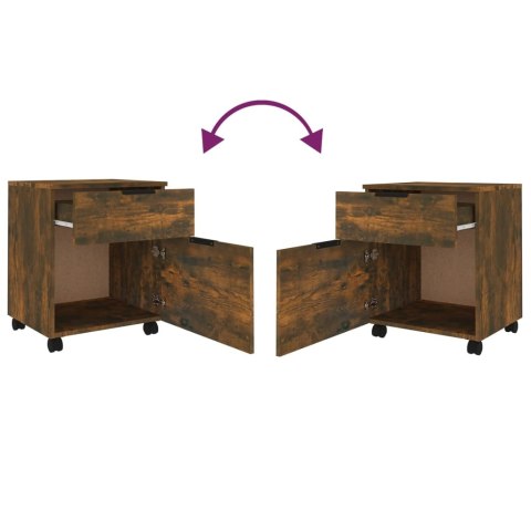  Szafka na dokumenty, na kółkach, przydymiony dąb, 45x38x54 cm Lumarko!