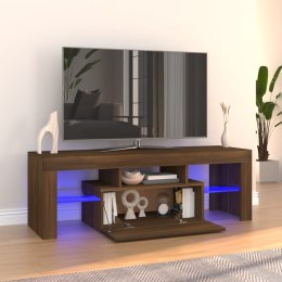  Szafka pod TV z oświetleniem LED, brązowy dąb, 120x35x40 cm Lumarko!