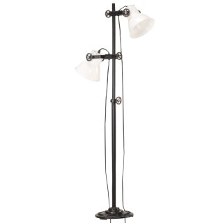  Lampa podłogowa z 2 kloszami, biała, E27, żeliwo Lumarko!