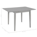  Rozsuwany stół jadalniany, szary, (80-120) x 80 x 74 cm, MDF Lumarko!