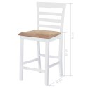  Stół barowy i 2 krzesła, lite drewno, kolor brązowy i biały Lumarko!