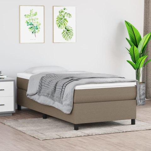  Łóżko kontynentalne, kolor taupe, obite tkaniną, 90x190 cm Lumarko!