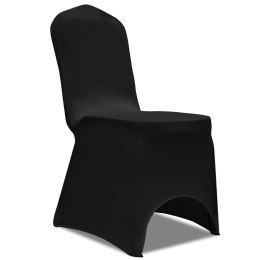  Czarne elastyczne pokrowce na krzesła, 6 sztuk Lumarko!