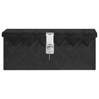  Skrzynka do przechowywania, czarna, 50x20,5x15 cm, aluminium Lumarko!