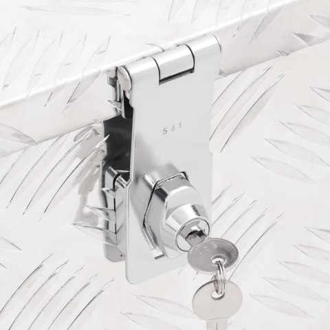  Skrzynka do przechowywania, srebrna, 70x31x27 cm, aluminium Lumarko!