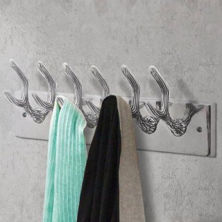 Aluminiowy wieszak ze srebrnymi haczykami Lumarko!