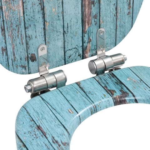  Deski klozetowe wolnoopadające, 2 szt., MDF, wzór stare drewno Lumarko!