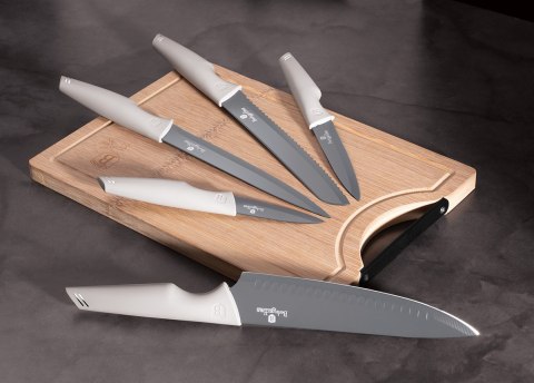 ZESTAW 5 NOŻY KUCHENNYCH Z DESKĄ BERLINGER HAUS BH-2838 Lumarko!
