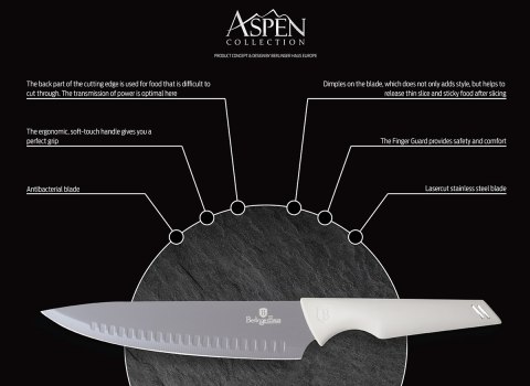 ZESTAW 5 NOŻY KUCHENNYCH Z DESKĄ BERLINGER HAUS BH-2838 Lumarko!