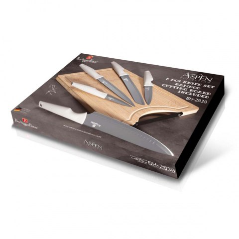 ZESTAW 5 NOŻY KUCHENNYCH Z DESKĄ BERLINGER HAUS BH-2838 Lumarko!