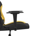  Obrotowy fotel gamingowy, czarno-jasnożółty, obity tkaniną Lumarko!
