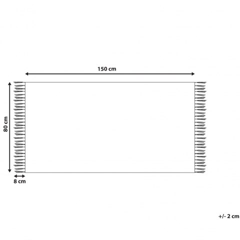  Dywan bawełniany 80 x 150 cm biało-czarny KHENIFRA