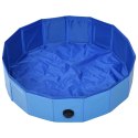  Składany basen dla psa, niebieski, 80 x 20 cm, PVC Lumarko!