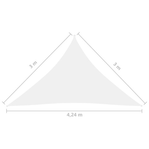  Trójkątny żagiel ogrodowy, tkanina Oxford, 3x3x4,24 m, biały Lumarko!