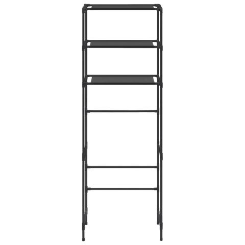  3-poziomowy regał nad toaletę, czarny, 53x28x169 cm Lumarko!