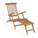  Krzesła ogrodowe z podnóżkami, 2 szt., lite drewno tekowe Lumarko!