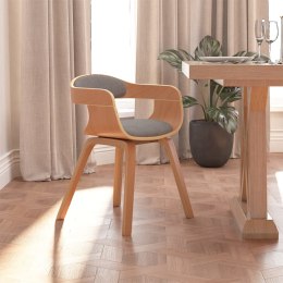  Krzesło stołowe, kolor taupe, gięte drewno i tkanina Lumarko!