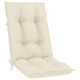  Poduszki na krzesła ogrodowe, 4 szt., kremowe, 120x50x7 cm Lumarko!