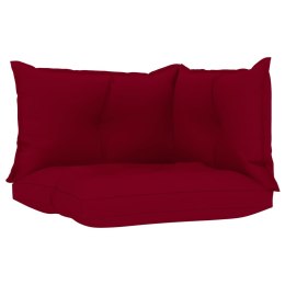  Poduszki na sofę z palet, 3 szt., winna czerwień, tkanina Lumarko!