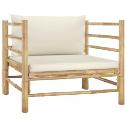  Sofa ogrodowa, śmietankowe poduszki, bambus Lumarko!
