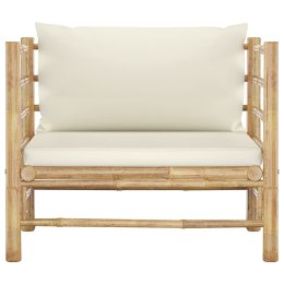  Sofa ogrodowa, śmietankowe poduszki, bambus Lumarko!
