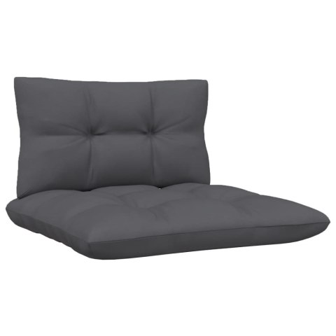  2-osobowa sofa ogrodowa z poduszkami, czarna, drewno sosnowe Lumarko!