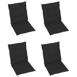  Poduszki na krzesła ogrodowe, 4 szt., czarne, 100x50x3 cm Lumarko!