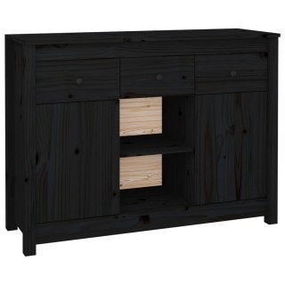  Komoda, czarna, 100x35x74,5 cm, lite drewno sosnowe Lumarko!
