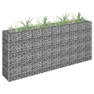 Podwyższona donica gabionowa, galwanizowana stal, 180x30x90 cm Lumarko!