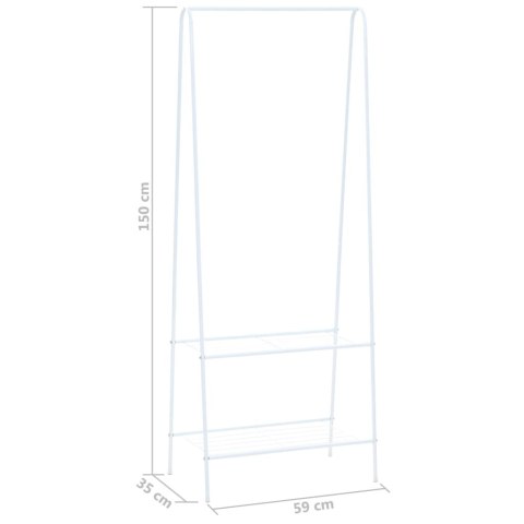  Wieszak na ubrania, 59 x 35 x 150 cm, biały Lumarko!