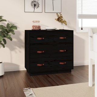  Komoda, czarna, 80x40x75 cm, lite drewno sosnowe Lumarko!