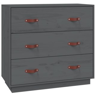  Komoda, szara, 80x40x75 cm, lite drewno sosnowe Lumarko!